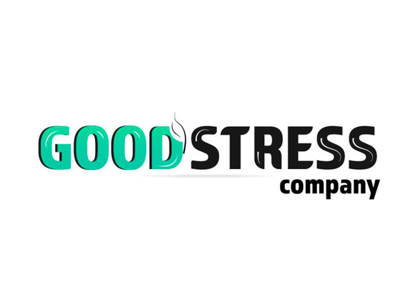 Good Stress Company Logo - Florescent green and black sans-serif type
